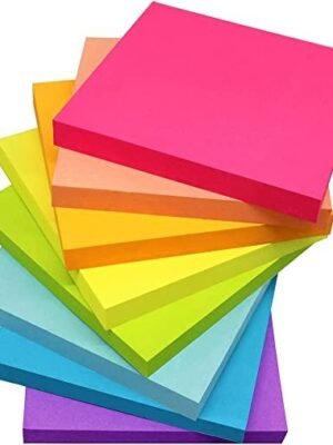 (8 Pack) Sticky Notes 3x3 Inches,Bright Colors Self-Stick Pads